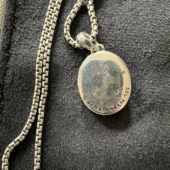 David Yurman sterling silver scarab beetle pendant - Picture 2 of 4